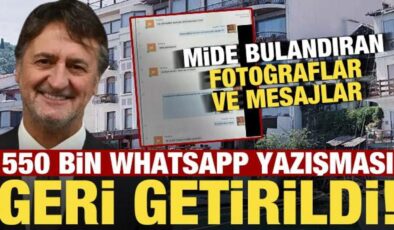 550 bin WhatsApp yazışması geri getirildi! Çok sayıda mide bulandıran fotolar göndermiş…