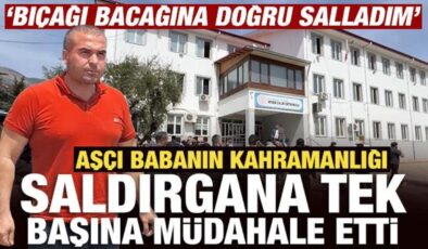 Aşçı babanın kahramanlığı: Saldırgana tek başına müdahale etti