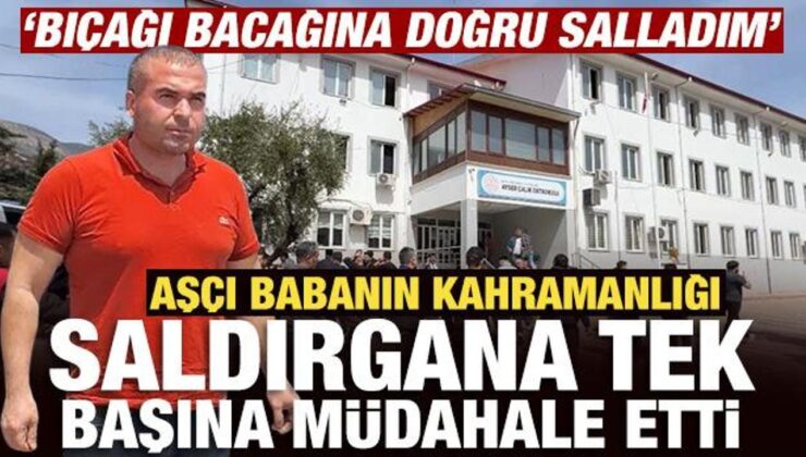 Aşçı babanın kahramanlığı: Saldırgana tek başına müdahale etti