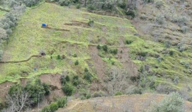 Aydın’da sağanak yağışlar sonrası dağlarda heyelan oluştu