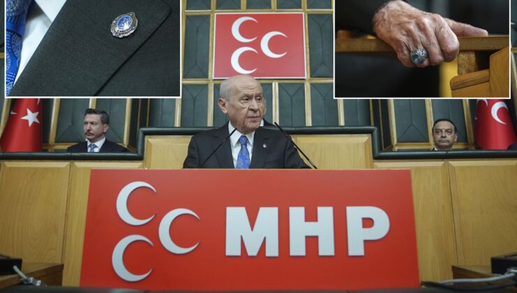Bahçeli’nin yüzüğü ve rozeti dikkat çekti! İşte anlamı