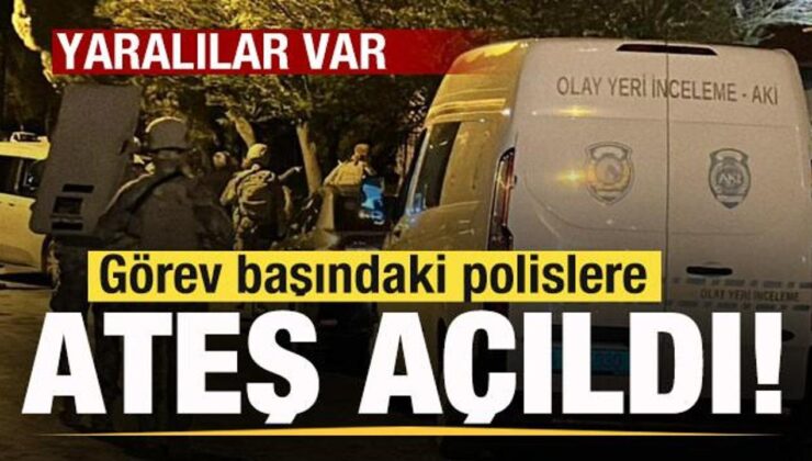 Görev başındaki polislere ateş açıldı! Yaralılar var