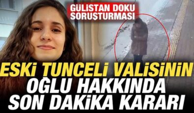 Gülistan Doku soruşturmasında son dakika gelişmesi: Eski Tunceli valisinin oğlu tutuklandı