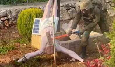 Hazreti İsa heykelini parçalayan asker hakkında yeni gelişme