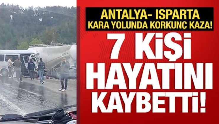 Isparta-Antalya karayolunda katliam gibi kaza! Çok sayıda ölü var