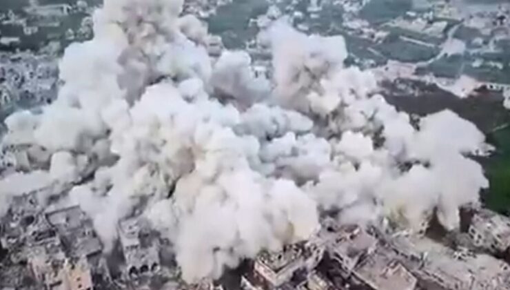 İsrail, Lübnan’da koca mahalleyi havaya uçurdu