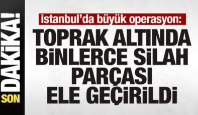 İstanbul’da büyük operasyon: Toprak altında binlerce silah parçası ele geçirildi