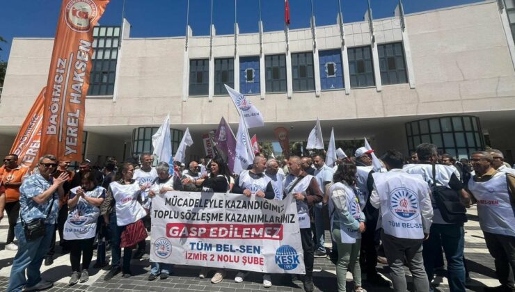 İzmir’de belediye memurları iş bıraktı: CHP il binasına yürüdüler! ‘Düpedüz hak gaspı’