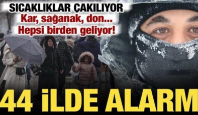 Kar, yağmur, zirai don… Sıcaklık düşüyor! Meteoroloji’den 44 il için sarı kodlu uyarı