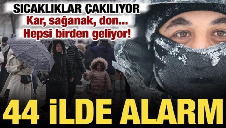 Kar, yağmur, zirai don… Sıcaklık düşüyor! Meteoroloji’den 44 il için sarı kodlu uyarı