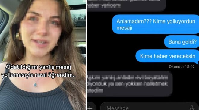 Kocasının yanlışlıkla gönderdiği mesaj sayesinde aldatıldığını öğrendi