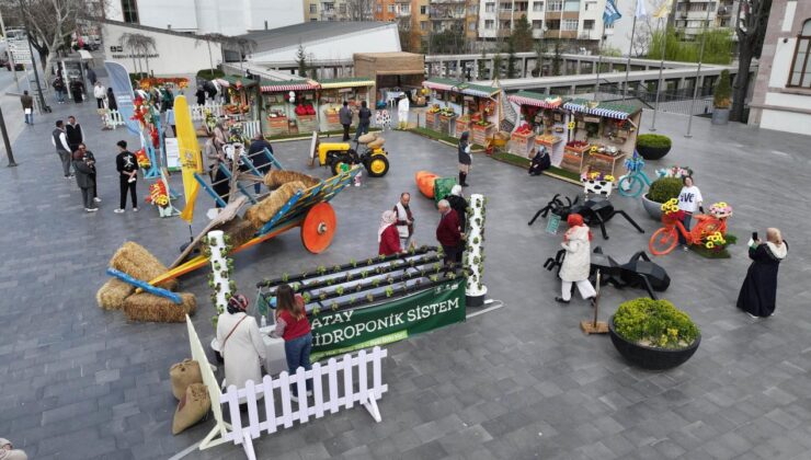 Konya Büyükşehir’in Tarım Haftasına özel hazırladığı stantlar ilgi görüyor