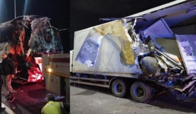 Kuzey Marmara Otoyolu’nda feci kaza! Yolcu otobüsü ile TIR çarpıştı: 10 yaralı