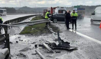 Kuzey Marmara Otoyolu’nda yağış sonrası zincirleme kaza!