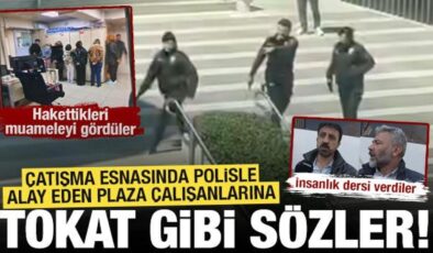 Levent’teki çatışmada polisle alay edenlere servisçilerden insanlık dersi