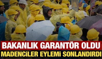Maden işçilerinin eylemi sona erdi