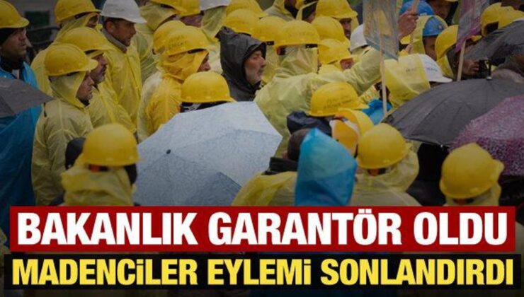 Maden işçilerinin eylemi sona erdi