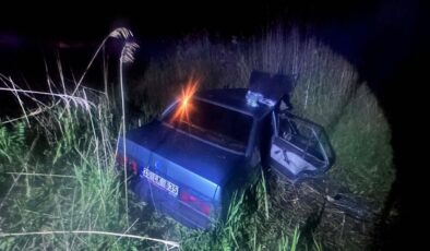 Manisa’da korkunç kaza: Otomobil kanala uçtu! Ölü ve yaralılar var!