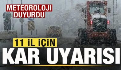 Meteoroloji haritayı paylaştı! Tüm yurtta yağmur, 11 il için kar yağışı uyarısı