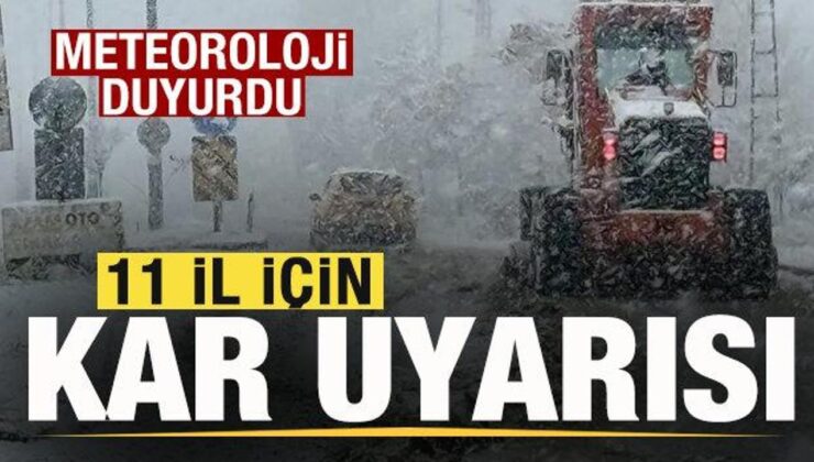 Meteoroloji haritayı paylaştı! Tüm yurtta yağmur, 11 il için kar yağışı uyarısı