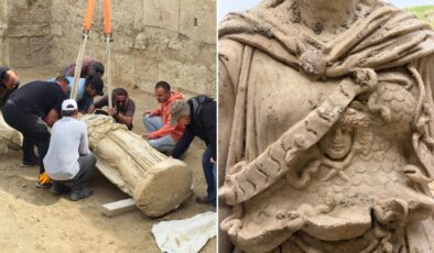 Molozların içinden tarih fışkırdı! Tam 2 bin yıllık Athena heykeli çıkarıldı