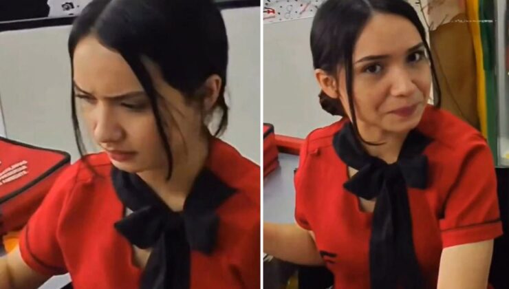 Müşterinin aldığını gören kasiyerin yüzü şekilde şekle girdi