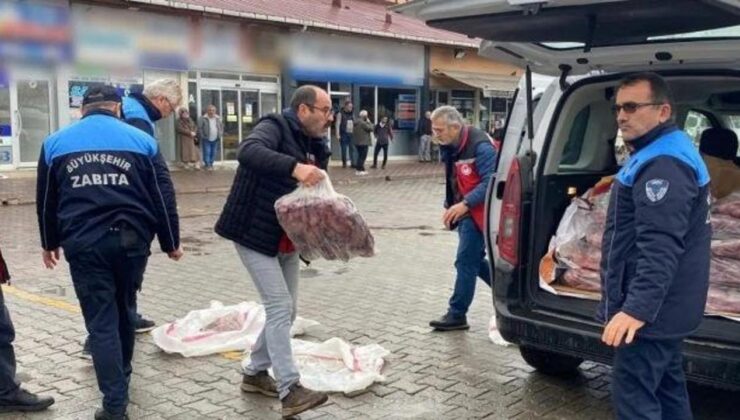 Otogarda yüzlerce kilo kaçak et ele geçirildi