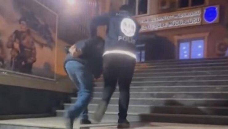Polis yeleğiyle yayın yapan şüpheli yakalandı
