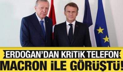 Son dakika: Erdoğan, Macron ile görüştü!