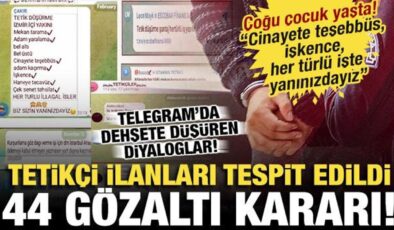 Telegram’da suç örgütü propagandası: 44 gözaltı kararı! Dehşete düşüren diyaloglar…