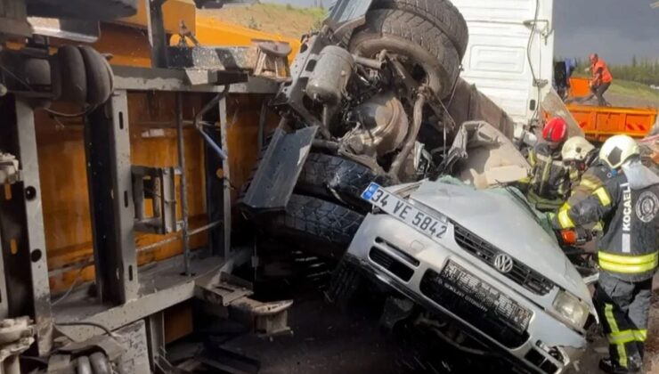 TEM’de zincirleme kaza: 4 araç birbirine girdi, Ankara yönü trafiğe kapatıldı