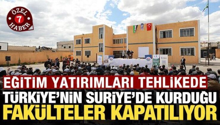 Türkiye’nin Suriye’de kurduğu fakülteler kapatılıyor: Eğitim yatırımları tehlikede