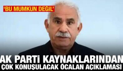 AK Parti kaynakları: Öcalan’a statü hukuken mümkün değil