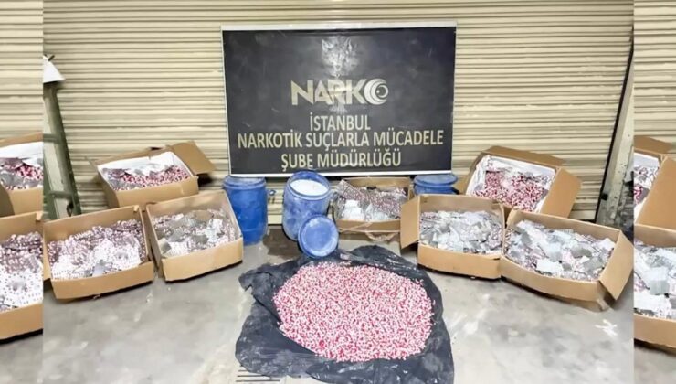 Ataşehir’de uyuşturucu operasyonu: 595 bin sentetik ecza hap ele geçirildi