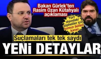 Bakan Gürlek’ten Rasim Ozan Kütahyalı açıklaması! Suçlamaları tek tek saydı!