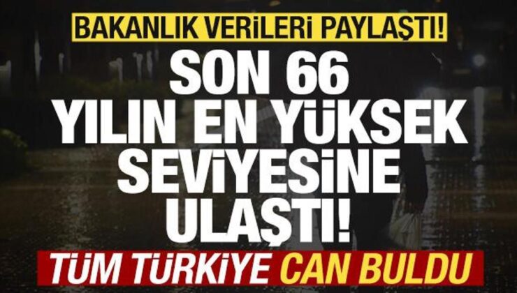 Bakanlıktan müjdeli haber! Son 66 yılın en yüksek seviyesine ulaştı! Türkiye can buldu