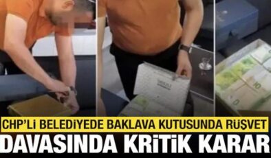 Baklava kutusundaki rüşvet operasyonu davasında karar: Eski başkan ve yardımcısına hapis