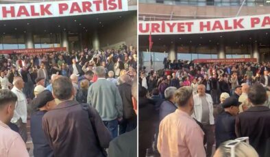 CHP Genel Merkezi’nin önünde "Hain Kemal" sloganları atılıyor