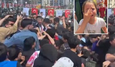 Çocuklara top ve oyuncak dağıtımı izdihama neden oldu