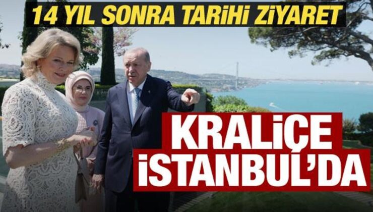 Cumhurbaşkanı Erdoğan, Belçika Kraliçesi Mathilde ile bir araya geldi