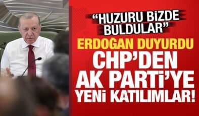Cumhurbaşkanı Erdoğan duyurdu: CHP’den AK Parti’ye yeni katılımlar olacak!