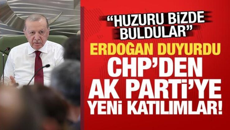 Cumhurbaşkanı Erdoğan duyurdu: CHP’den AK Parti’ye yeni katılımlar olacak!