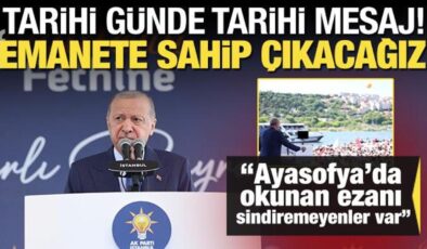 Cumhurbaşkanı Erdoğan: Kutlu zaferden ilham alıp yeni zaferlere imza atacağız!