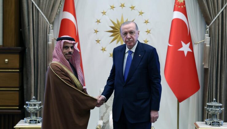 Cumhurbaşkanı Erdoğan, Suudi Arabistan Dışişleri Bakanı bin Ferhan’ı kabul etti