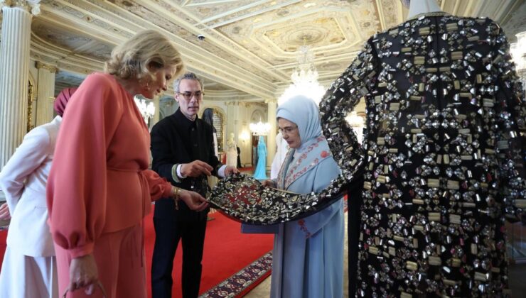 Emine Erdoğan, Belçika Kraliçesi Mathilde’yle bir araya geldi