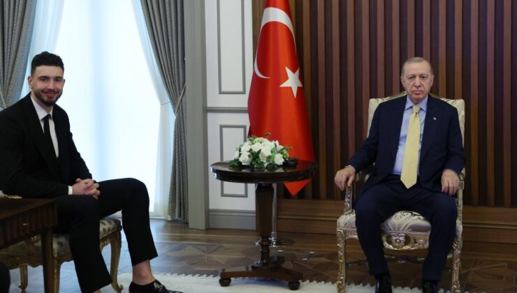 Erdoğan, milli basketbolcu Alperen Şengün’ü kabul etti!