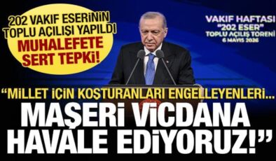 Erdoğan’dan muhalefete: Haraca göz yumanları maşeri vicdana havale ediyoruz