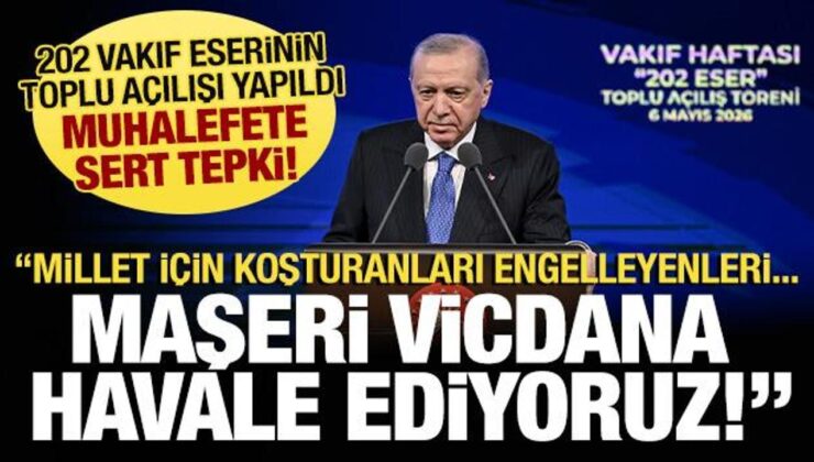 Erdoğan’dan muhalefete: Haraca göz yumanları maşeri vicdana havale ediyoruz