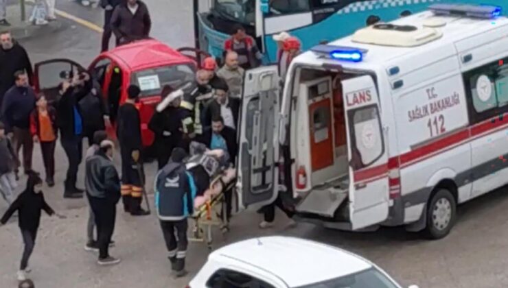 Erzurum’da halk otobüsü ile otomobil çarpıştı: Yaralılar var