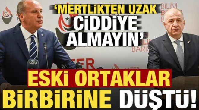 Eski ortaklar Muharrem İnce ve Ümit Özdağ birbirine düştü!